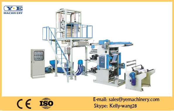 PE film blowing machine in-line 2color flexo printer