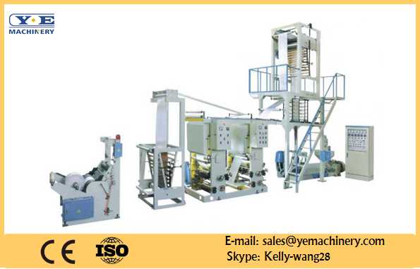 PE film blowing machine in-line 2color Gravure printer